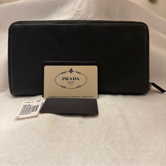 PRADA BR0441 Tessuto Chic Gray XLarge Organizer Wallet and Original COA Card - Picture 1 of 16
